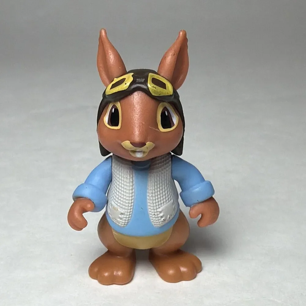 Rabbit Figurines Set of 4, Pilot Bunny w/ Goggles